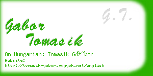 gabor tomasik business card